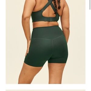 Girlfriend Collective High-rise Run Short in Moss Sz M